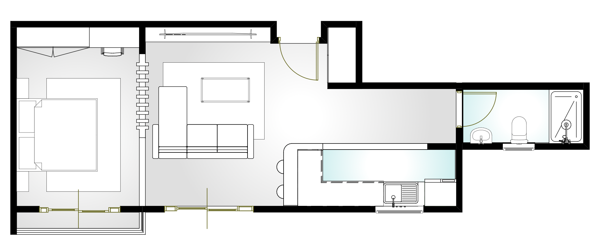 Two bedroom floor plan